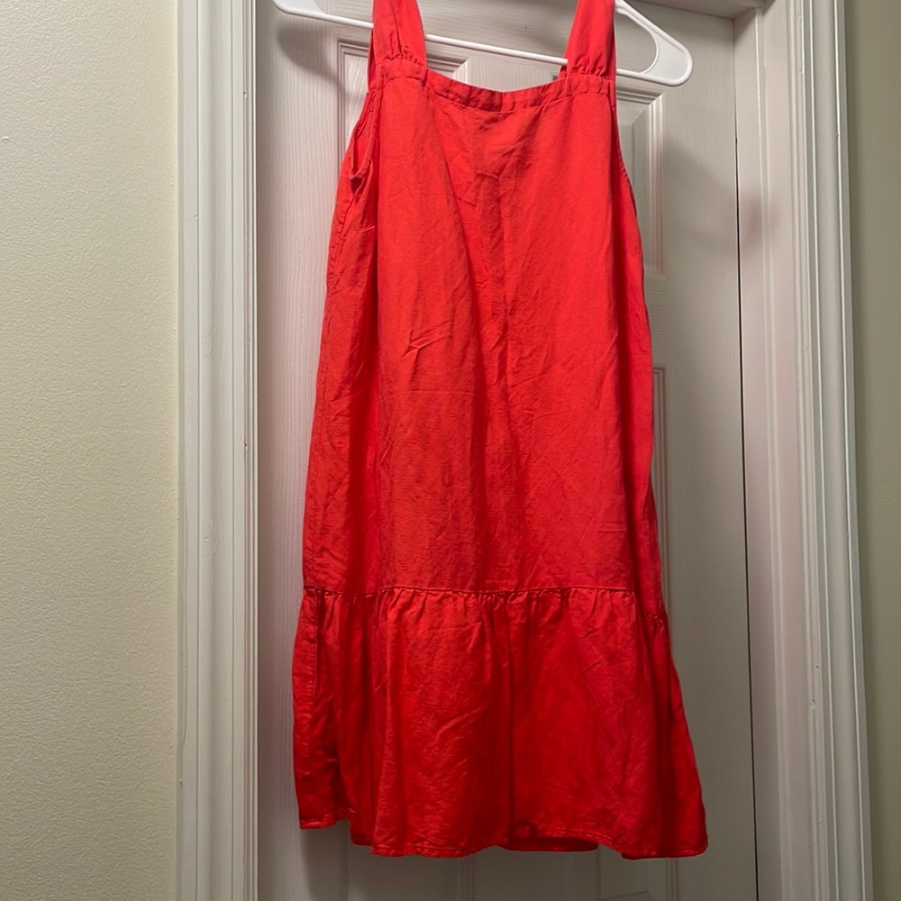 Coral shift dress